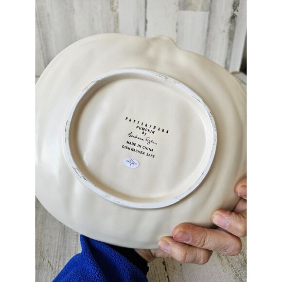 Pottery Barn pumpkin plate Barbara eigen platter fall Halloween ceramic - Picture 6 of 6
